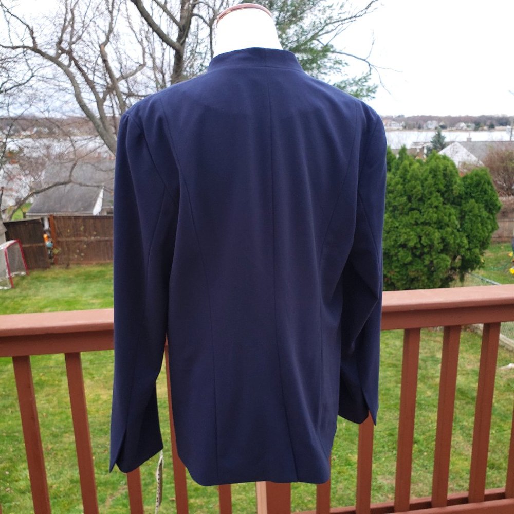 ++ DANA BUCHMAN Navy Blue Blazer Plus Sz 16 NWT - Picture 4 of 12